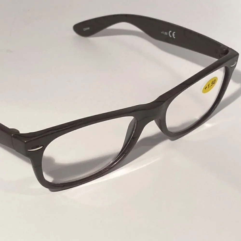 Reading Glasses  Rectangular Black  Frames 1.50 NWT